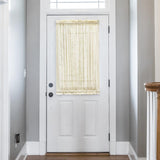 Ellis Curtain Shadow Stripe 1.5" Rod Pocket Semi Sheer Door Curtain Panel Natural