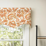 Ellis Curtain Boxtree Scallop 3" Rod Pocket Valance for Windows 50" x 16" Orange