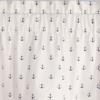 Ellis Curtain Voyage Lined Scallop 3" Rod Pocket Valances for Windows 50" x 17" Navy