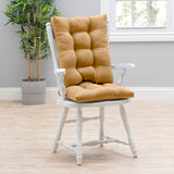 Ellis Curtain 50% Cotton 50% Polyester Lisa Solid 2 Piece Rocker Set with Ties 18" x 24" Butter