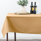 Ellis Curtain 50% Cotton 50% Polyester Lisa Solid Rectangle Tablecloth 60" x 84" Butter