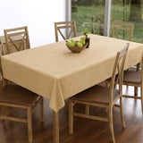 Ellis Curtain 50% Cotton 50% Polyester Lisa Solid Rectangle Tablecloth 60" x 84" Butter