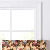 Ellis Bella Rose Unique Medium Scale Printed Floral Pattern 1.5" Rod Pocket Tier for Windows Butter