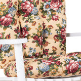 Ellis Curtain 50% Cotton 50% Polyester Bella Rose 2 Piece Rocker Set with Ties 18" x 24" Butter