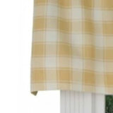 Ellis Curtain 50% Polyester 50% Cotton Country Check Tailored With 1.5" Rod Pocket Window Valance 58" x 15" Butter