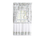 Ellis Country Floral Small Scale 1.5" Rod Pocket Floral Pattern with Ruffle Lace Edge Valance 52"x12" Multicolor