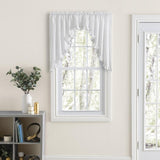 Classic Narrow Ruffle 3" Rod Pocket Swag Curtain Panel 86" X 38" White by Ellis