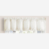 Home Classic Narrow Ruffle Rod Pocket Valance 74" x 12" Natural by Ellis Curtain