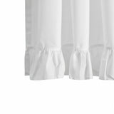 Ellis Curtain Classic Wide Solid Color Perma Press Ruffled With 1.5" Rod Pocket Window Tiers White