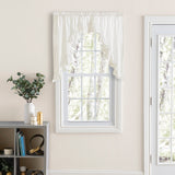 Ellis Curtain Polyester Cotton Classic Wide Ruffled 1.5" Rod Pocket Window Swag Natural