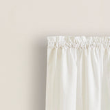 Ellis Curtain Polyester Cotton Classic Wide Ruffled 1.5" Rod Pocket Window Swag Natural