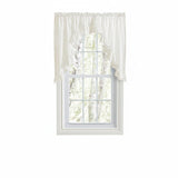 Ellis Curtain Polyester Cotton Classic Wide Ruffled 1.5" Rod Pocket Window Swag Natural