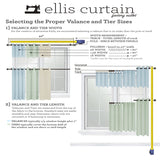 Ellis Curtain Classic Wide Solid Color Perma Press Ruffled Priscilla Curtain Panel With Ties Natural
