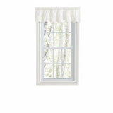 Ellis Curtain 65% Polyester 35% Cotton Classic Wide Solid Color Perma Press Ruffled Window Valance 84" x 11" Natural