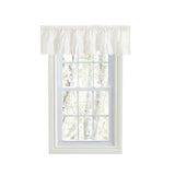 Ellis Curtain 65% Polyester 35% Cotton Classic Wide Solid Color Perma Press Ruffled Window Valance 84" x 11" White