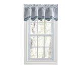 Ellis Curtain Plaza Classic Ticking Stripe Printed on Natural Ground 3" Rod Pocket Bradford Valance 58" x 15" Blue