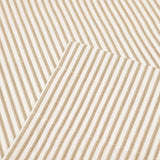 Ellis Curtain Plaza Classic Ticking Stripe Printed on Natural Ground Double Layer Bradford Valance 58" x 15" Tan