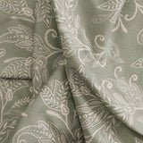 Ellis Curtain Lexington Leaf Pattern on Colored Ground Scallop Valance 58"x15" Sage