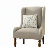 Ellis Curtain 48% Cotton 52% Polyester Abigail Poly Filled Toss Pillow 17" x 17" Porcelain