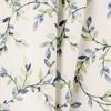 Ellis Vintage Medium Scale Printed Vine Pattern 1.5" Rod Pocket Tailored Pair for Windows with Ties Azure