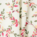 Ellis Vintage Stylish Medium Scale Printed Vine Pattern 1.5" Rod Pocket Tailored Pair for Windows with Ties 56"x63" Pecan