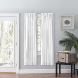 Ellis Eva Candlewick Floral High Quality Embroidery Tailored Panel Pair 3" Rod Pocket White