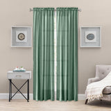 Ellis Curtain Portland Crushed Taffeta Rod Pocket Tailored Panel - Spa