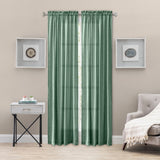 Ellis Curtain Portland Crushed Taffeta Rod Pocket Tailored Panel - Spa