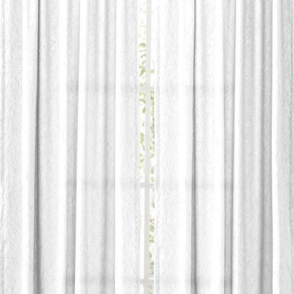 Ellis Curtain Portland Crushed Taffeta Rod Pocket Tailored Panel - White
