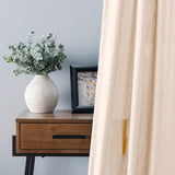 Ellis Curtain Portland Crushed Taffeta Rod Pocket Tailored Panel - Natural