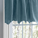 Ellis Curtain Portland Crushed Taffeta Rod Pocket Valance - 48x15", Blue