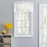 Ellis Curtain Portland Crushed Taffeta Rod Pocket Valance - 48x15", White