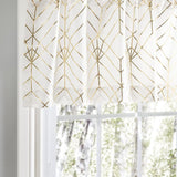 Ellis Curtain Deco Crushed Taffeta Rod Pocket Valance - 48x15", Gold