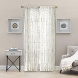 Ellis Curtain Deco Crushed Taffeta Rod Pocket Tailored Panel - Gold