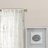 Ellis Curtain Deco Crushed Taffeta Rod Pocket Tailored Panel - Gold