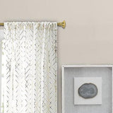 Ellis Curtain Deco Crushed Taffeta Rod Pocket Tailored Panel - Gold