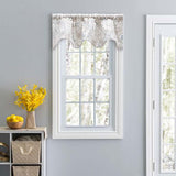Ellis Shannon Printed Paisley Pattern on Cotton Fabric Scallop Valance Lined 3" Rod Pocket 50"x16" Natural