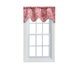 Ellis Segovia Printed Paisley Pattern on Ground 3" Rod Pocket High Quality Scallop Valance Lined 50"x16" Red