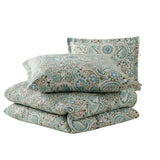 Ellis Curtain 100% Cotton Paisley Prism Poly Filled Comforter Set With 2 Shams Latte
