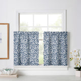 Ellis Curtain Sea Tumble Window Treatment 1.5" Rod Pocket 100% Cotton Curtain Tiers Navy