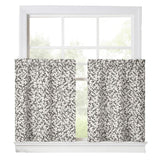 Ellis Curtain Sea Tumble Window Treatment 1.5" Rod Pocket 100% Cotton Curtain Tiers Grey