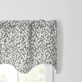Ellis Curtain Sea Tumble 3" Rod Pocket 100% Cotton Machine Wash and Dry Scallop Valance Lined 50" x 16" Grey