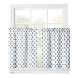 Ellis Curtain Manchester Window Treatment 1.5" Rod Pocket 100% Cotton Curtain Tiers Blue