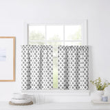 Ellis Curtain Manchester Window Treatment 1.5" Rod Pocket 100% Cotton Curtain Tiers Black