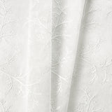 Ellis Curtain Brewster 100% Polyester Embroidered Sheer Rod Pocket Curtain Panel White