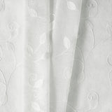 Ellis Curtain Chatham 100% Polyester Tailored Embroidered Sheer Rod Pocket Swag Pair  70" x 38" White