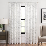 Ellis Curtain Mountain Vista 100% Polyester Tailored Rod Pocket Curtain Panels Grey