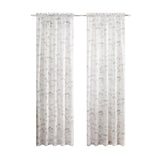 Ellis Curtain Mountain Vista 100% Polyester Tailored Rod Pocket Curtain Panels Grey