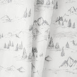 Ellis Curtain Mountain Vista 100% Polyester Rod Pocket Valance 48" x 15" Grey
