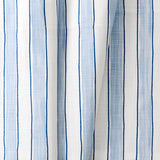 Ellis Curtain Saratoga Stripe 100% Cotton Scallop Poly-Cotton Lined Rod Pocket Valances 50" x 16" Blue